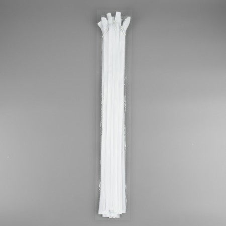 Lightning "Spiral", No. 3, detachable, automatic lock, 50 cm, white color-2