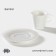 Coffee steam porcelain Magistro Argos, 2 items: a cup 100 ml, a saucer d = 15 cm, white color