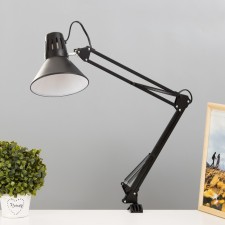 Black 1x60W E27 table lamp (on the clamp) 17x17x81cm