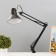 Black 1x60W E27 table lamp (on the clamp) 17x17x81cm
