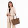Luggage bag with lightning, medium size, brown color