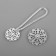Decorative fastener "Circle", 9.5 × 3 cm, silver color