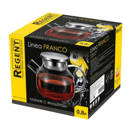 Know -bearing teapot Regent Linea Franco, with a strain and lid, 0.8 liters-1