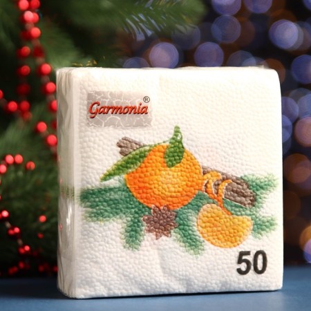 Napkins Paper Harmony "Mandarin", 24x24 cm, 50 sheets-3