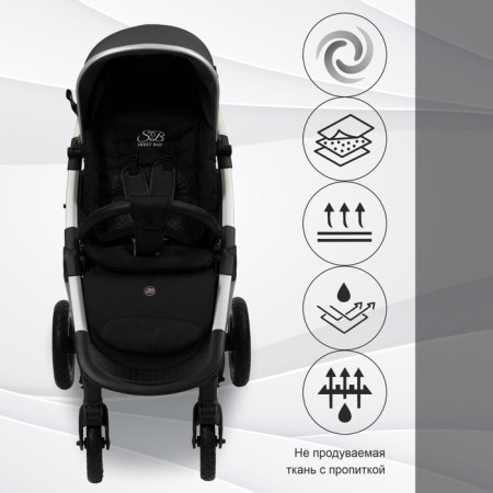 Walking stroller Sweet Baby Suburban Light, Light Grey Color-4