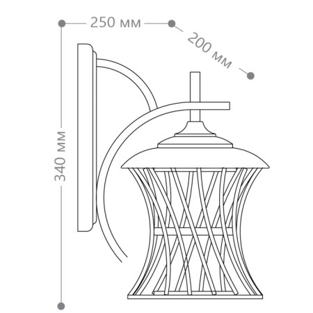 Sadovo-park lamp Feron PL520, IP44, E27, 60 W, 200x250x340 mm, black color-2