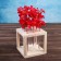 Wooden Kashpo 15.5 × 15.5 × 16.5 cm with 9 flasks "Square", natural