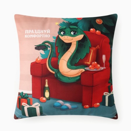 Pillow Ethel "Celebrate comfortable" 40x40 cm, 100% p/e, velor-5