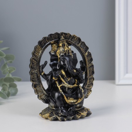 NECSK Polystone "Ganesha in the Flower" 7.5x11x12.5 cm-1