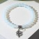 Bracelet with suspension mix ball No. 6 "Moonstone" matte