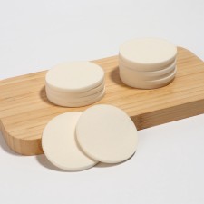 Спонжи для макияжа, набор - 12 шт, d = 5,3 см, цвет белый
