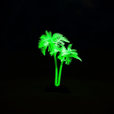 The artificial aquarium "palm tree", luminous, 10 cm, green-5