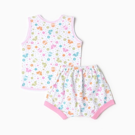Kit (T -shirt, panties on the diaper) children, white/owls, height 74 cm-3