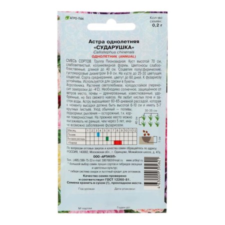 Flowers of Astra "Sudarushka", O 0.2 g.-2