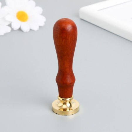 Printing for wax with a wooden handle "Cherry" 9x2.5x2.5 cm-2