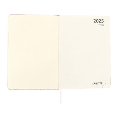 Dated diary 2025 A5 168 sheets, Devente.Barbara, a solid cover to leatherette with foam, praise, perforation, lies, block 70, pink-7