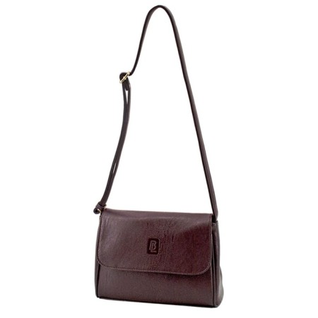 Messenger bag, valve department, burgundy color 21x26x7cm