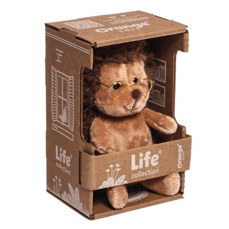 Soft toy "Hedgehog Kolyunchik" with glasses, 15 cm-1
