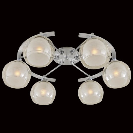 Suite chandelier 6x75W E27 aluminum, chrome 60x48x21cm-1