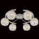 Suite chandelier 6x75W E27 aluminum, chrome 60x48x21cm