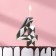Candle for Cake "Almaz", number "4", silver metallic
