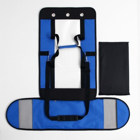 Bag - Carriage for animals "Panoramic", with a window, 40 x 25 x 27 cm, blue-6