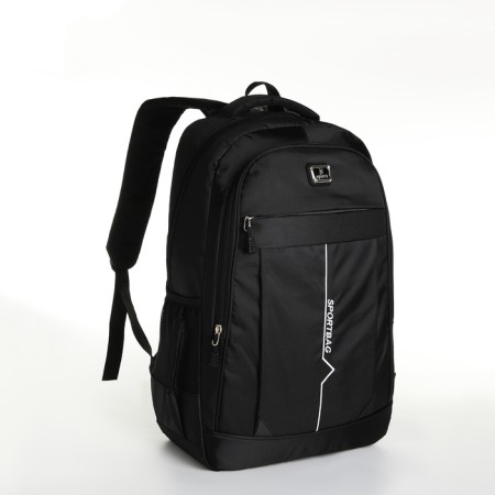 Youth backpack with lightning, 4 pockets, black/white color-2