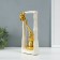 Souvenir ceramics "Elephant with an elephant - support. Rectangle" White with gold 5.5x13.5x26 cm 1032365