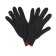 Garden gloves, x/b, knitting grade 7, 3 threads, size 9, without coating, black
