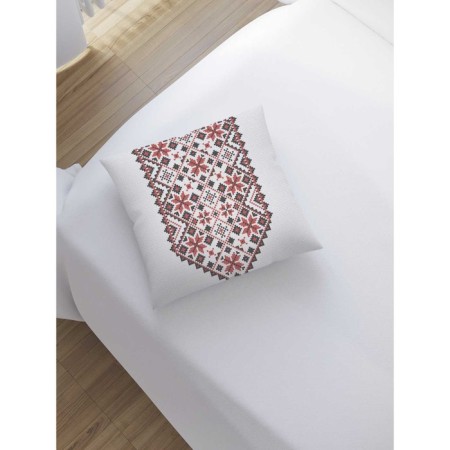 Decorative pillowcase "Ukrainian ornament", on a zipper, size 45x45 cm-1