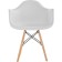 Plastic stool Ron Massive Buk/Metal/Plastic, Natural/White 62x64x81.5 cm
