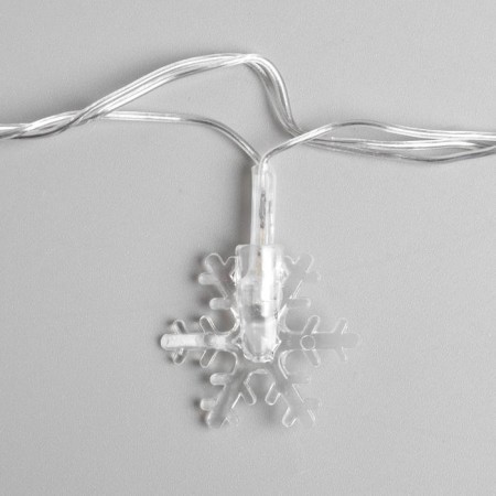 Garland “thread” 5 m with nozzles “Small Snow”, IP20, Transparent Thread, 20 LED, glow of multi (RG/RB), blinking, 220 V-1