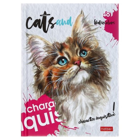 Notebook, A6, 48 sheets, in a cage, "Live Gazy", glossy lamination, an offset block 60g/m2
