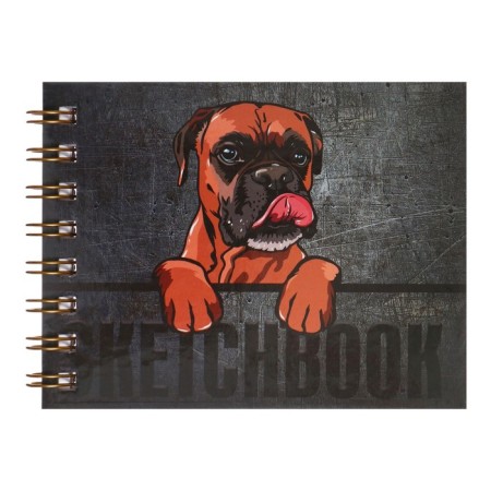 A6 sketchbook, 80 sheets on the crest on the short side of "Druzhok", solid cover, block 100 g/m²