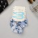 Hair set "Emilia" (elastic band, 2 invisibility 4.5 cm) flowers, blue