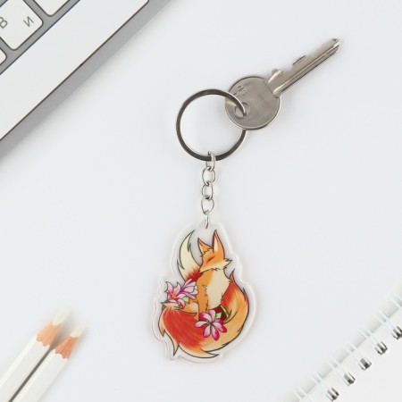 Key keychain 2 pcs "Foxes"-7