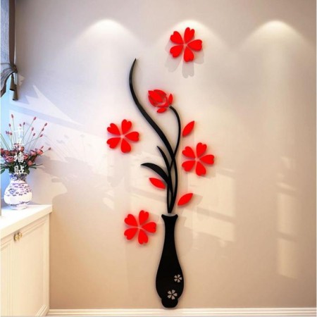 Interior stickers "flowers", decor on the wall, panel 150 x 58 cm