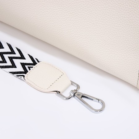 Bag Female Tout with zipper, white color-6
