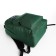 School backpack from textiles with lightning, external pocket, green color