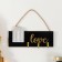 Hooks decorative wood "Love. Abstraction. Rainbow" Black with gold 20x9.3 cm