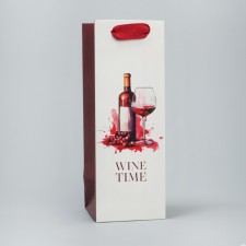 Gift package for a bottle, packaging, “Vinishka Time”, 9 x 25 x 8.9 cm