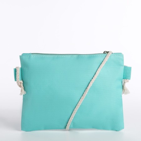 School set. A backpack with a zipper, a chover, bag, a pencil case, a bag for coins, the color is turquoise-12