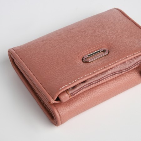 Women's wallet on magnet, pink color-2