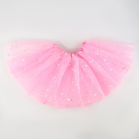 Carnival set "Butterfly" with sparkles: skirt, wings, pink color-1