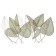 Wall metal decor "leaves" white with gold 65x8x112 cm