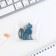 Key keychain Acrylic mirror "cat", 3.7 x 5 cm