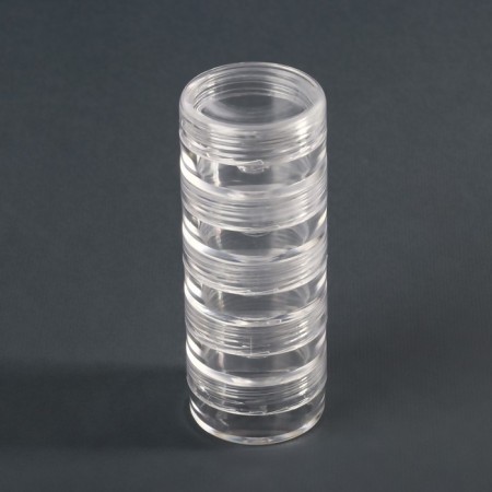 A set of jars for decor, 25 pcs, in the organizer, 4 ml, 19 × 10 × 3.5 cm, the color is transparent-2