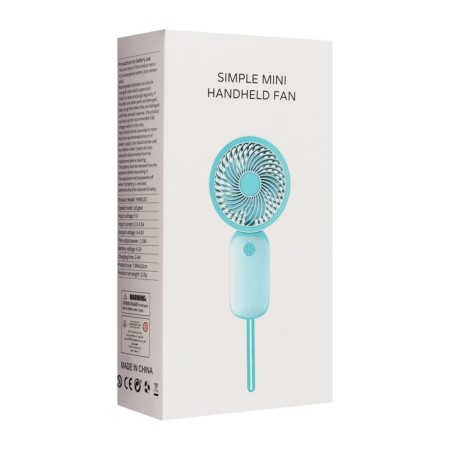 Portable fan YM88151, 250 mAh, 1 mode, charging cable, green-6