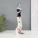 Souvenir Ceramics "Madmoiselle in a hat with a rose in the hands" Cobalt 28x7.5x8.5 cm