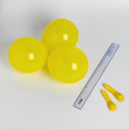 Latex ball 5 ", pastel, set of 100 pcs., Water bombs, yellow color